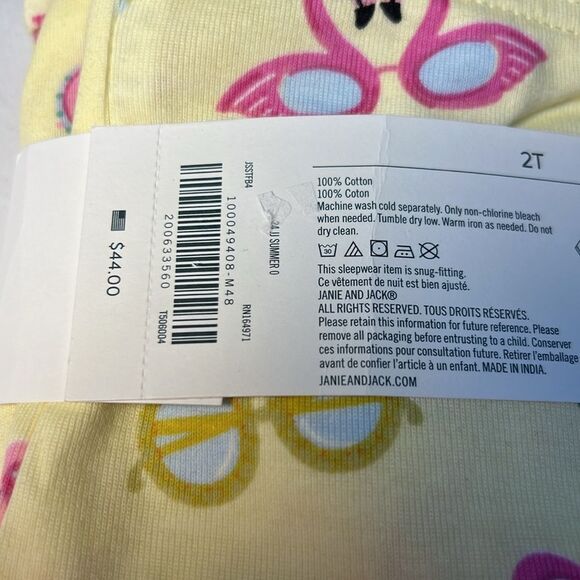 Janie and Jack 100049408 Good Night Short Pajama in Sunglass Stars size 2T NWT - Picture 7 of 9